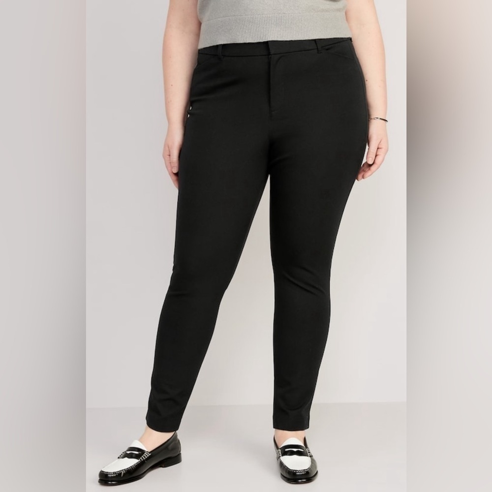 Old Navy High Pixie Skinny Pants Black - Picture 2 of 8